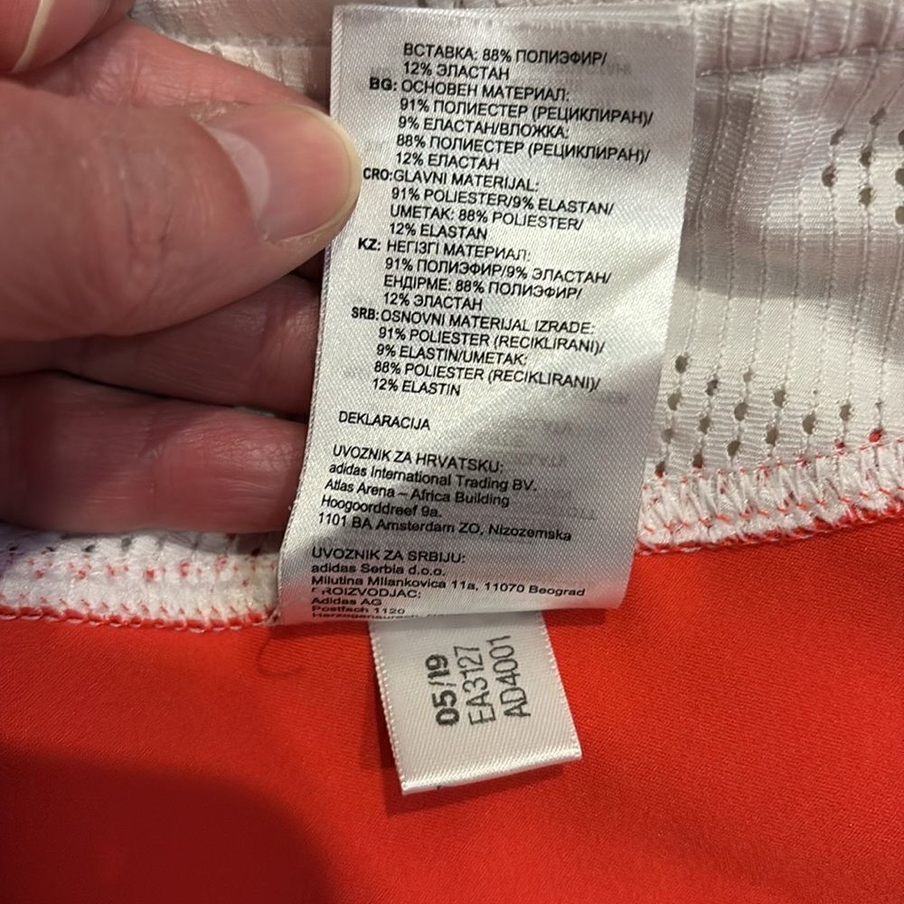 adidas x Stella McCartney Barricade Red & White Tank Top - Picture 7 of 8